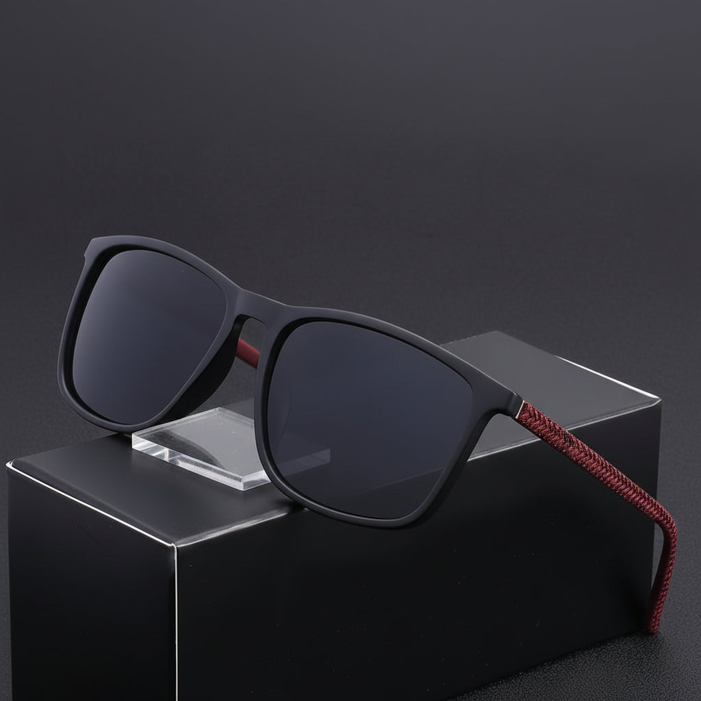 Rain™ | Classic Square Men’s Eyeglasses Lightweight Black Frame