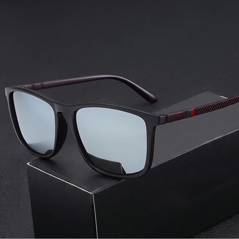Rain™ | Classic Square Men’s Eyeglasses Lightweight Black Frame